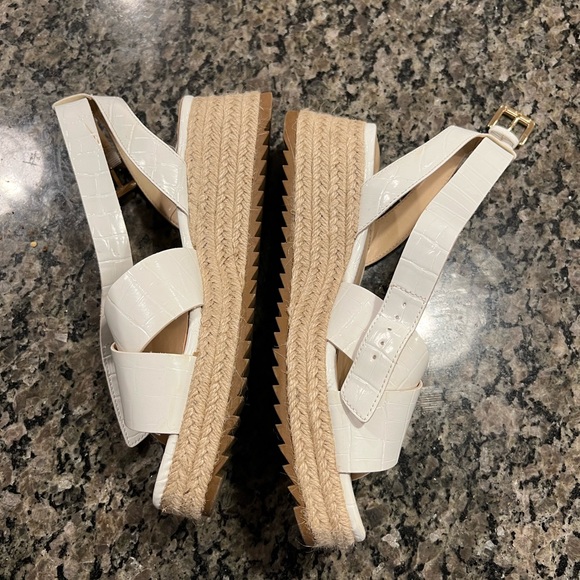 White Wedge Sandals - Picture 2 of 5